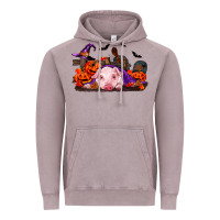 Vintage Zinc Halloween Baby Pig Vintage Hoodie - RanaPortraitStore