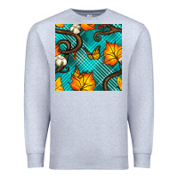 Heather Grey autumn leaves seamless pattern Premium Sweatshirt - BundleAndBundleShop