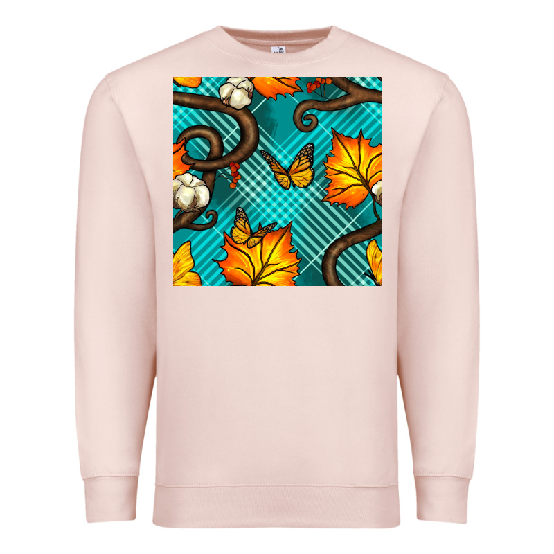 Autumn Leaves Seamless Pattern Premium Sweatshirt by BundleAndBundleShop | Teevron