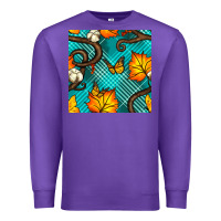 Purple autumn leaves seamless pattern Premium Sweatshirt - BundleAndBundleShop