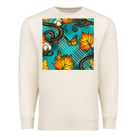 Sandshell autumn leaves seamless pattern Premium Sweatshirt - BundleAndBundleShop