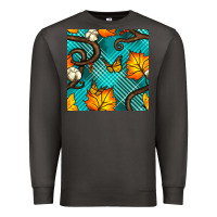 Smoke autumn leaves seamless pattern Premium Sweatshirt - BundleAndBundleShop