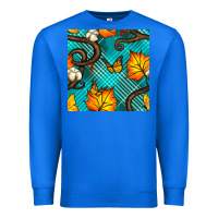 True Royal autumn leaves seamless pattern Premium Sweatshirt - BundleAndBundleShop