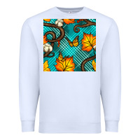 White autumn leaves seamless pattern Premium Sweatshirt - BundleAndBundleShop