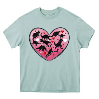 Arona dinosaur valentine heart Heavy Core Tee - MaliasSmallBusiness