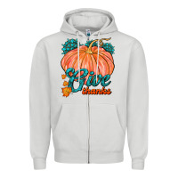 Dove Grey Give Thanks Zipper Hoodie - FaDigitalArtStudio