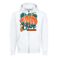 White Give Thanks Zipper Hoodie - FaDigitalArtStudio
