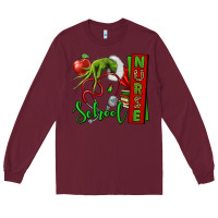Burgundy Christmas Character Nurse Long Sleeve Tee - NancyCooperArtShop
