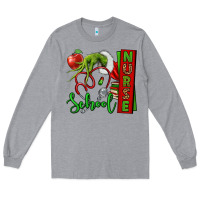 Heather Grey Christmas Character Nurse Long Sleeve Tee - NancyCooperArtShop