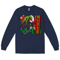 Navy Christmas Character Nurse Long Sleeve Tee - NancyCooperArtShop