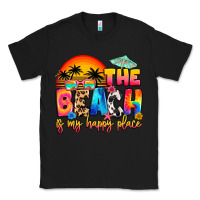 Black the beach is my happy place Classic Tee - Artiststas
