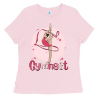 Bubblegum Pink gymnast Ladies Tee - MaliasSmallBusiness