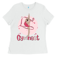 White gymnast Ladies Tee - MaliasSmallBusiness