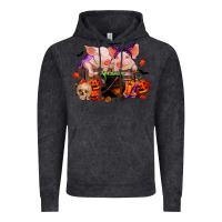Vintage Black halloween pigs Vintage Hoodie - RanaPortraitStore