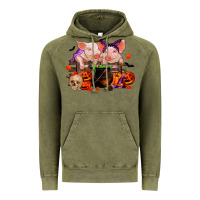 Vintage Olive halloween pigs Vintage Hoodie - RanaPortraitStore