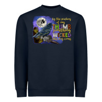 Navy something wicked this way comes Heavyweight Sweatshirt - CowGirlArtShop
