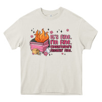 Cream it's fine i'm fine everything's freakin' fine Heavy Core Tee - MaliasSmallBusiness