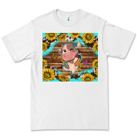 White western cute cow with sunflower Premium Tee - NancyCooperArtShop