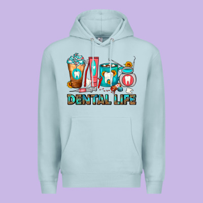 Dental Life Dentist Coffee Cups Premium Hoodie Designed By Fadigitalartstudio