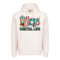 Pale Pink Dental Life Dentist Coffee Cups Premium Hoodie - FaDigitalArtStudio
