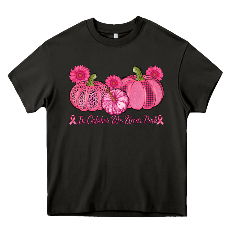 In October We Wear Pink Pumpkins Heavy Core Tee by AdoDesignShop | Teevron