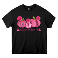 Black in october we wear pink pumpkins Heavy Core Tee - AdoDesignShop
