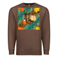Chestnut fall boot seamless pattern Premium Sweatshirt - BundleAndBundleShop