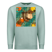 Seafoam fall boot seamless pattern Premium Sweatshirt - BundleAndBundleShop