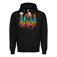 Black Western ICU Intensive Care Unit Nurse Zipper Hoodie - FaDigitalArtStudio