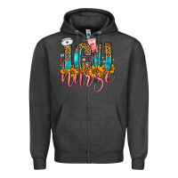 Charcoal Heather Western ICU Intensive Care Unit Nurse Zipper Hoodie - FaDigitalArtStudio