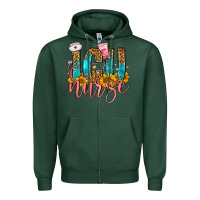 Sports Green Western ICU Intensive Care Unit Nurse Zipper Hoodie - FaDigitalArtStudio