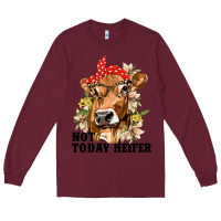 Burgundy Cute Heifer Long Sleeve Tee - texasbilliewilder