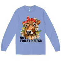 Colony Blue Cute Heifer Long Sleeve Tee - texasbilliewilder