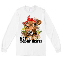 White Cute Heifer Long Sleeve Tee - texasbilliewilder