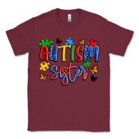Burgundy autism sister Classic Tee - Artiststas