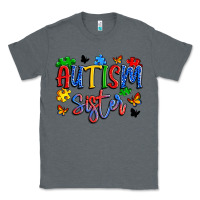 Charcoal Heather autism sister Classic Tee - Artiststas