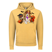 Vintage Mustard Halloween beagle dog Vintage Hoodie - RanaPortraitStore