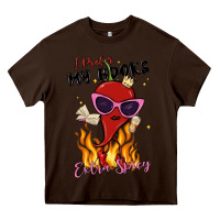 Chocolate Brown i prefer my books extra spicy Heavy Core Tee - MaliasSmallBusiness