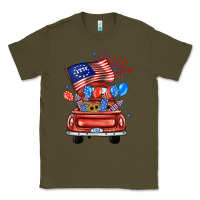 Army Green farm truck,america flag Classic Tee - JahusDesignShop