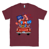 Burgundy farm truck,america flag Classic Tee - JahusDesignShop