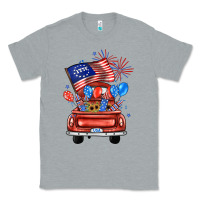 Heather Grey farm truck,america flag Classic Tee - JahusDesignShop