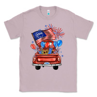 Lilac farm truck,america flag Classic Tee - JahusDesignShop