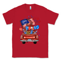 Red farm truck,america flag Classic Tee - JahusDesignShop