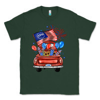 Sports Green farm truck,america flag Classic Tee - JahusDesignShop