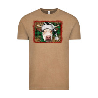 Vintage Coffee Merry Christmas Hereford Cow With Background Vintage Tee - RanaPortraitStore