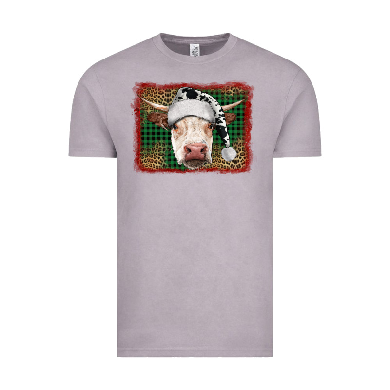 Merry Christmas Hereford Cow With Background Vintage Tee by RanaPortraitStore | Teevron