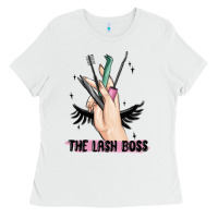 White the lash boss Ladies Tee - MaliasSmallBusiness