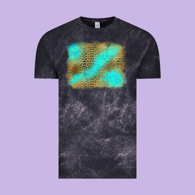 Leopard Turquoise Background Vintage Tee Designed By Jasminsmagicworld