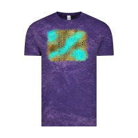 Cloud Purple leopard turquoise background Vintage Tee - Jasminsmagicworld