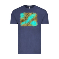 Vintage Denim leopard turquoise background Vintage Tee - Jasminsmagicworld
